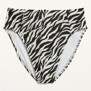 Old Navy animal print swimsuit bottom zebra bikini high waist French cut medium